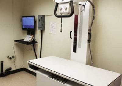 Radiology room inside Escanaba Veterinary Clinic